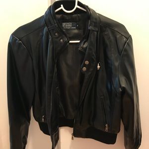 POLO faux leather moto coat women’s